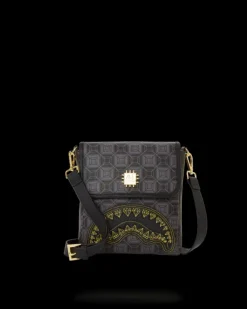 SLINGS|CROSSBODYS>SPRAYGROUND OBSIDIAN STUNNER A.i.6 SANDFLOWER COLLAB LARGE SLING