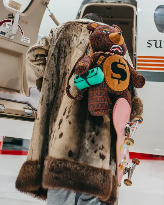 TEDDY BEAR BACKPACKS|BACKPACKS>SPRAYGROUND OFFENDED MONEYBEAR TEDDYBEAR BACKPACK