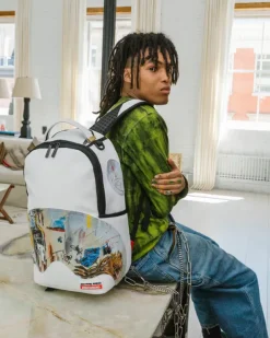 BACKPACKS>SPRAYGROUND OFFICIAL BASQUIAT ACQUE PERICOLOSE 1981 BACKPACK (DLXV)