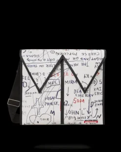 SLINGS|CROSSBODYS>SPRAYGROUND OFFICIAL BASQUIAT UNTITLED (CHEESE POPCORN) 1983 SLING MESSENGER