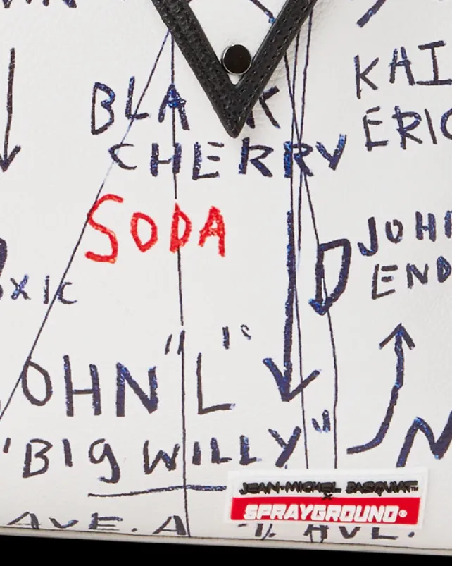 SLINGS|CROSSBODYS>SPRAYGROUND OFFICIAL BASQUIAT UNTITLED (CHEESE POPCORN) 1983 SLING MESSENGER