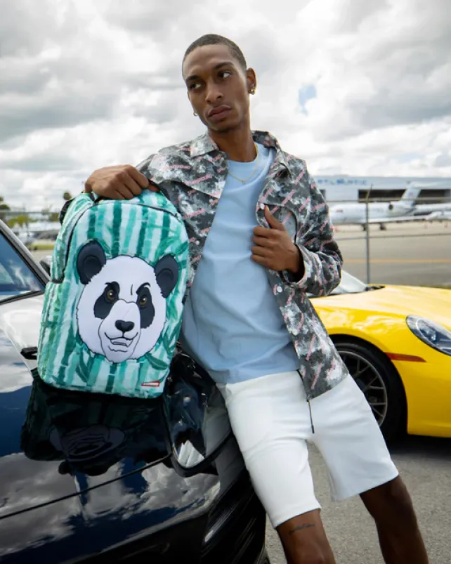 BACKPACKS>SPRAYGROUND PANDA COZY VELOUR FUR BACKPACK