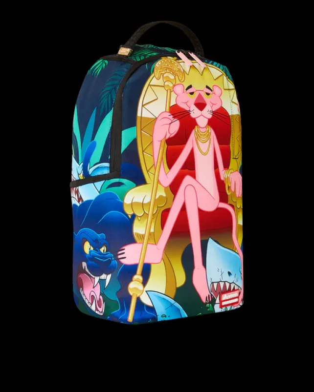 BACKPACKS>SPRAYGROUND PINK PANTHER HEAVY LIES THE CROWN BACKPACK