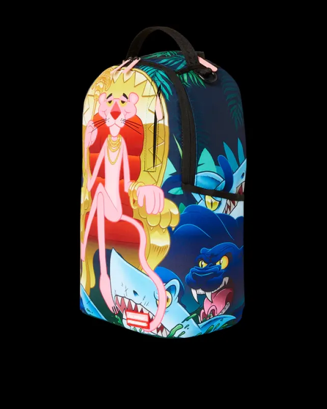 BACKPACKS>SPRAYGROUND PINK PANTHER HEAVY LIES THE CROWN BACKPACK