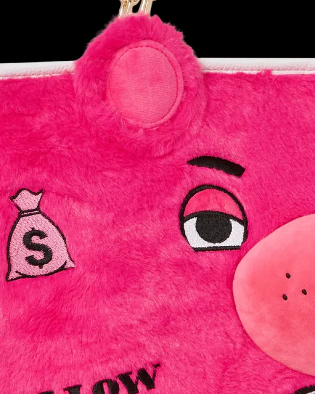 TOTES|HANDBAGS>SPRAYGROUND PLUSH MONEYBEAR TOTE (PINK)