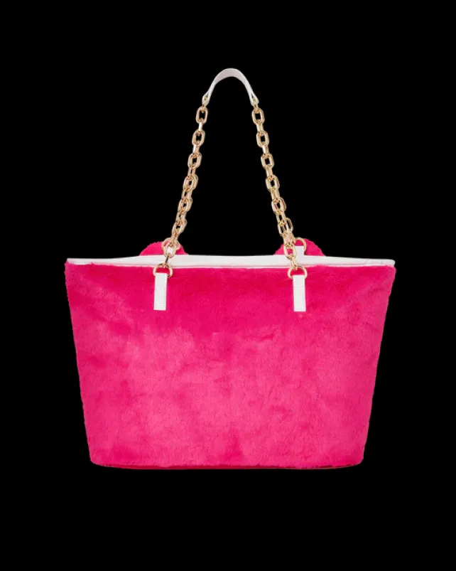 TOTES|HANDBAGS>SPRAYGROUND PLUSH MONEYBEAR TOTE (PINK)