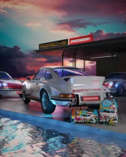 BACKPACKS>SPRAYGROUND PORSCHE 1972 COLLAB BACKPACK (ONLY 1,1911 UNITS MADE)