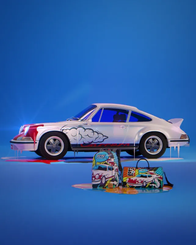 DUFFLES>SPRAYGROUND PORSCHE 1972 COLLAB DUFFLE (ONLY 1,911 UNITS MADE)