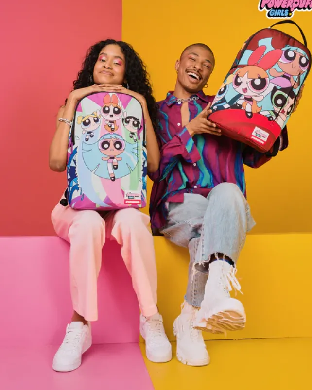BACKPACKS>SPRAYGROUND POWER PUFF GIRLS MONSTER SHARK BACKPACK
