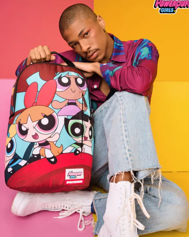BACKPACKS>SPRAYGROUND POWERPUFF GIRLS NEVER BACK DOWN BACKPACK