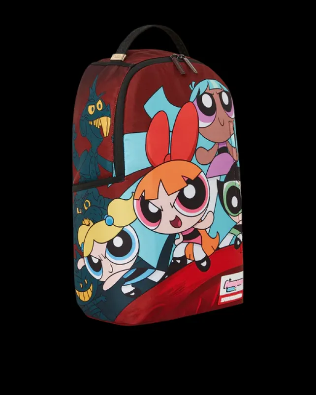 BACKPACKS>SPRAYGROUND POWERPUFF GIRLS NEVER BACK DOWN BACKPACK