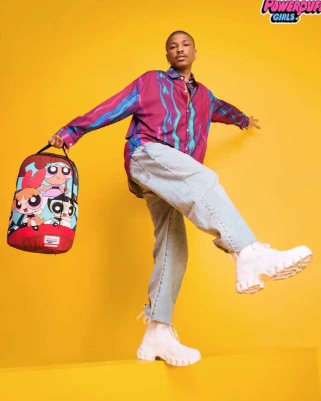 BACKPACKS>SPRAYGROUND POWERPUFF GIRLS NEVER BACK DOWN BACKPACK