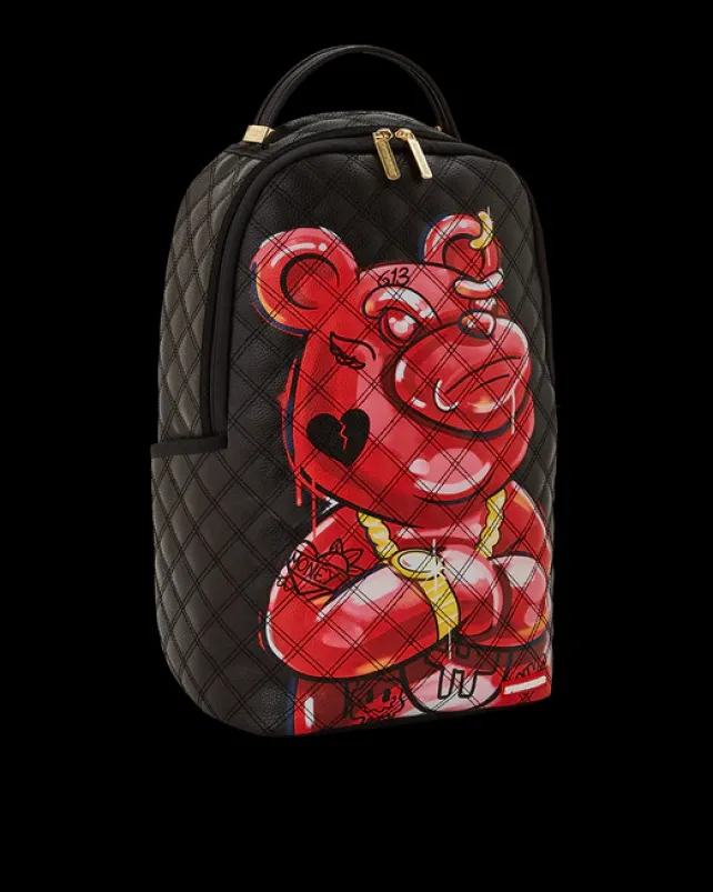 BACKPACKS>SPRAYGROUND QUILT HAND PAINTED DIABLO BEAR BACKPACK (DLXV)