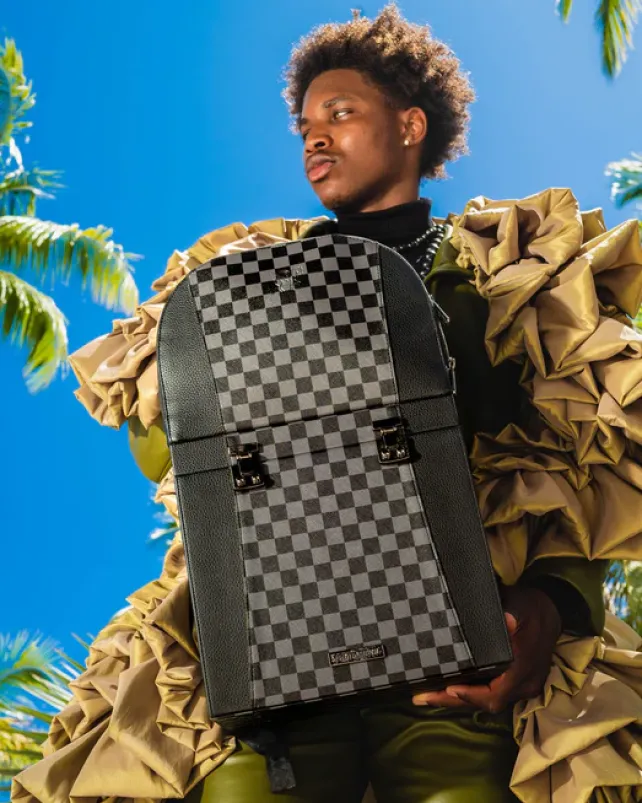 BACKPACKS>SPRAYGROUND RACEWAY SHADOW PHANTOM HALF BOX BACKPACK (DLXV)