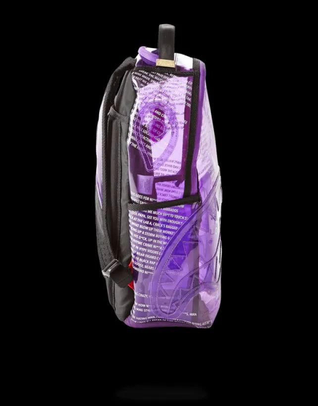 BACKPACKS>SPRAYGROUND RAEKWON PURPLE TAPE SHARK
