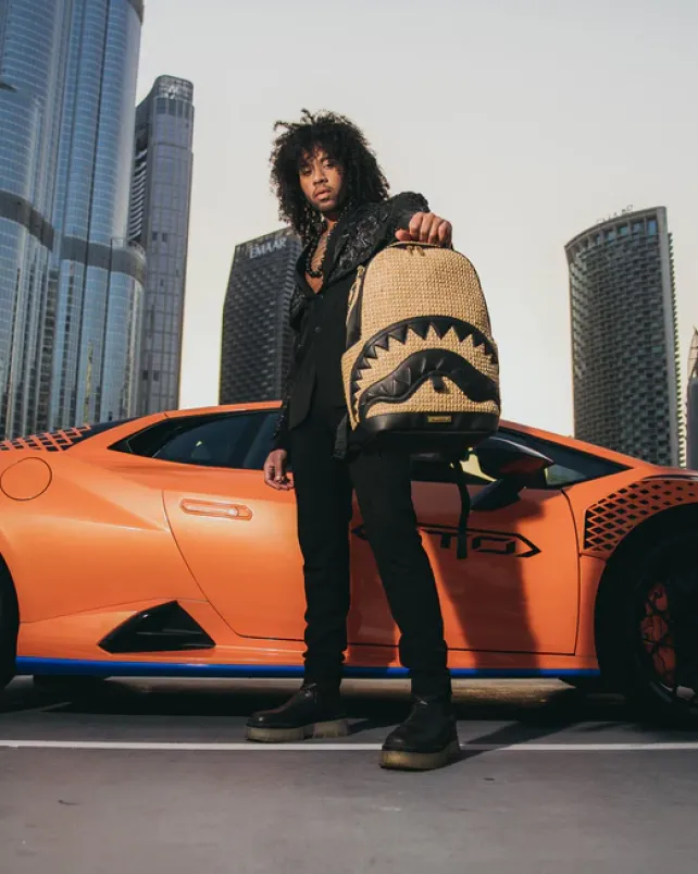 BACKPACKS>SPRAYGROUND RAFFIA PALM BACKPACK