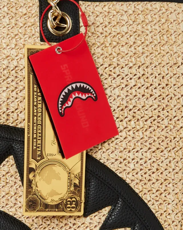 TOTES|HANDBAGS>SPRAYGROUND RAFFIA PALM TOTE