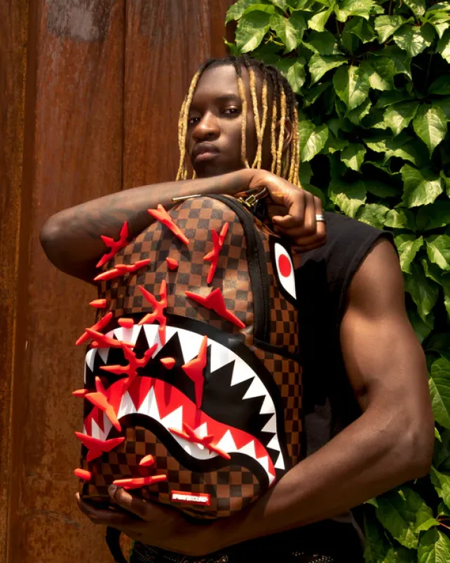 BACKPACKS>SPRAYGROUND REAL 3D NINJA STARS SMASHED BACKPACK (DLXV)