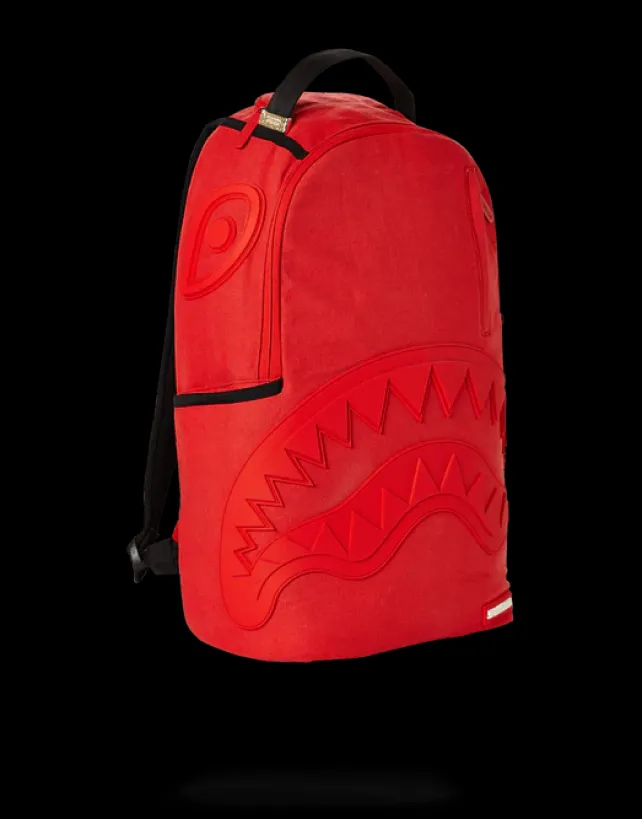 BACKPACKS>SPRAYGROUND RED GHOST RUBBER SHARK