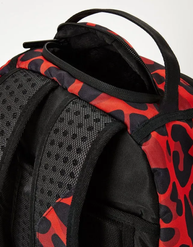 BACKPACKS>SPRAYGROUND RED LEOPARD DOUBLE CARGO