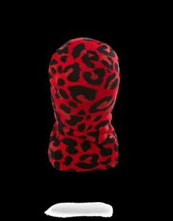 SKI MASKS>SPRAYGROUND RED LEOPARD GOLD SHARK MOUTH SKI MASK