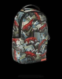 BACKPACKS>SPRAYGROUND RED LEOPARD MONEY
