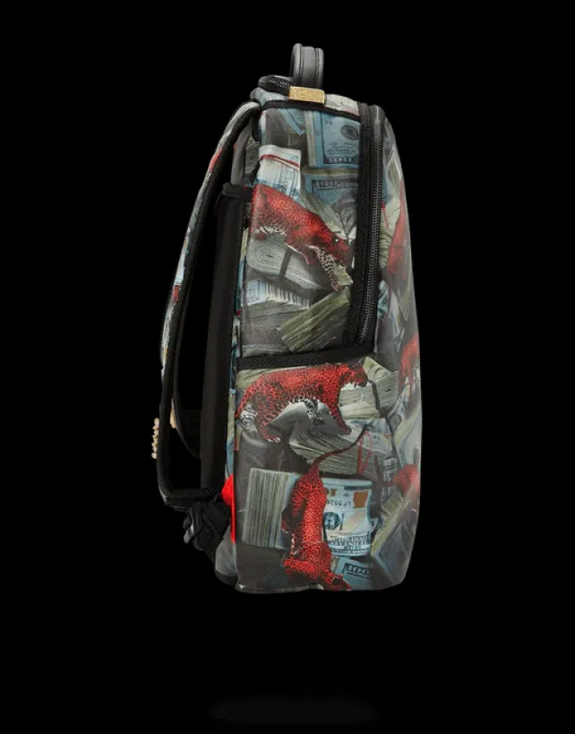 BACKPACKS>SPRAYGROUND RED LEOPARD MONEY