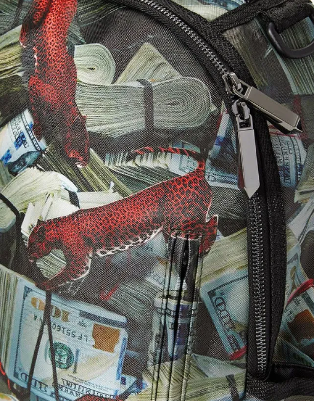 BACKPACKS>SPRAYGROUND RED LEOPARD MONEY