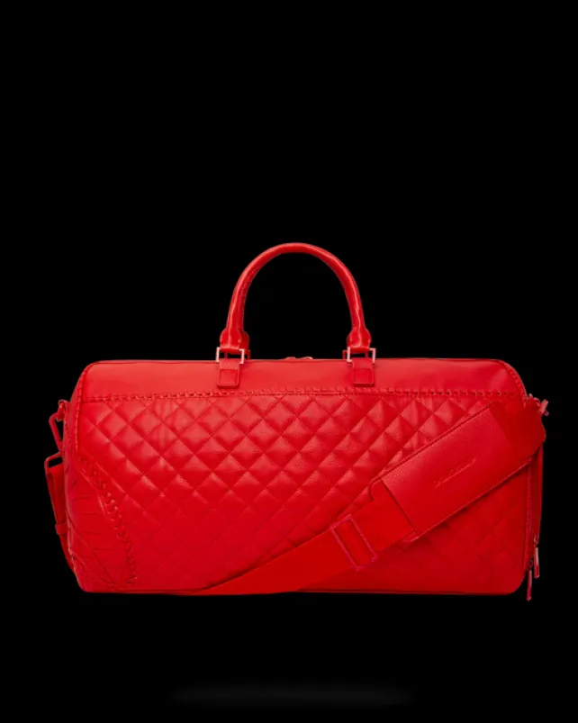 DUFFLES>SPRAYGROUND RED RIVIERA EMPEROR DUFFLE