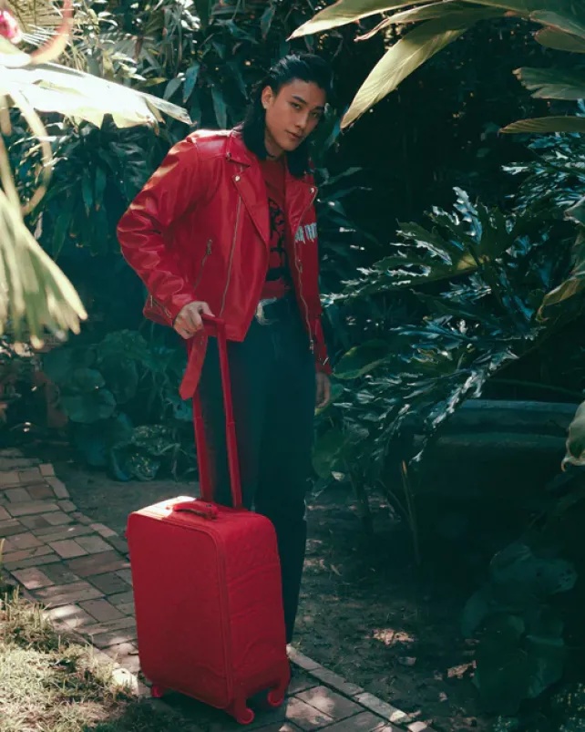 CARRY-ON LUGGAGE>SPRAYGROUND RED RIVIERA JETSETTER CARRY-ON LUGGAGE