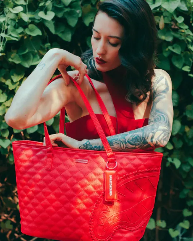 TOTES|HANDBAGS>SPRAYGROUND RED RIVIERA TOTE