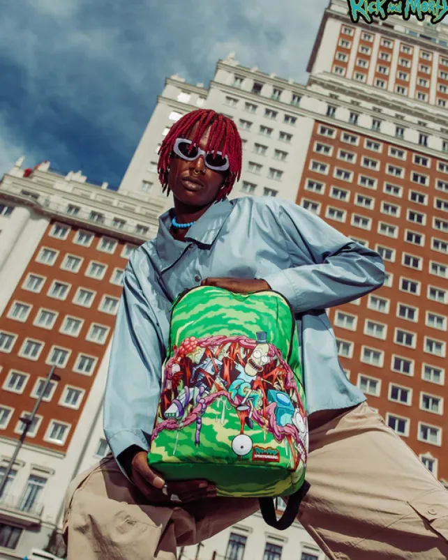 BACKPACKS>SPRAYGROUND RICK u0026 MORTY GOT THE GUTS BACKPACK