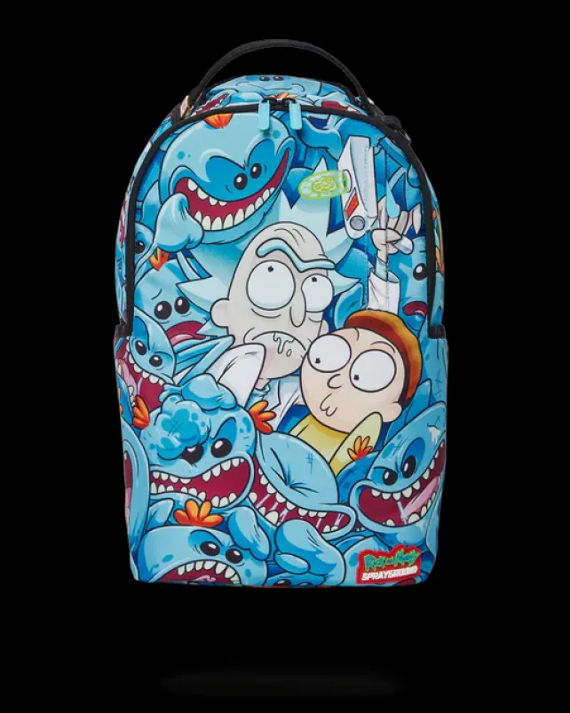 BACKPACKS>SPRAYGROUND RICK u0026 MORTY MESEEKS CRAMMED BACKPACK (DLXR)