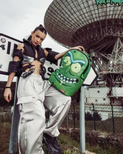 BACKPACKS>SPRAYGROUND RICK u0026 MORTY PICKLE SHARKBITE BACKPACK (DLXV)