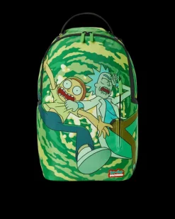 BACKPACKS>SPRAYGROUND RICK u0026 MORTY PORTAL SHARK BACKPACK