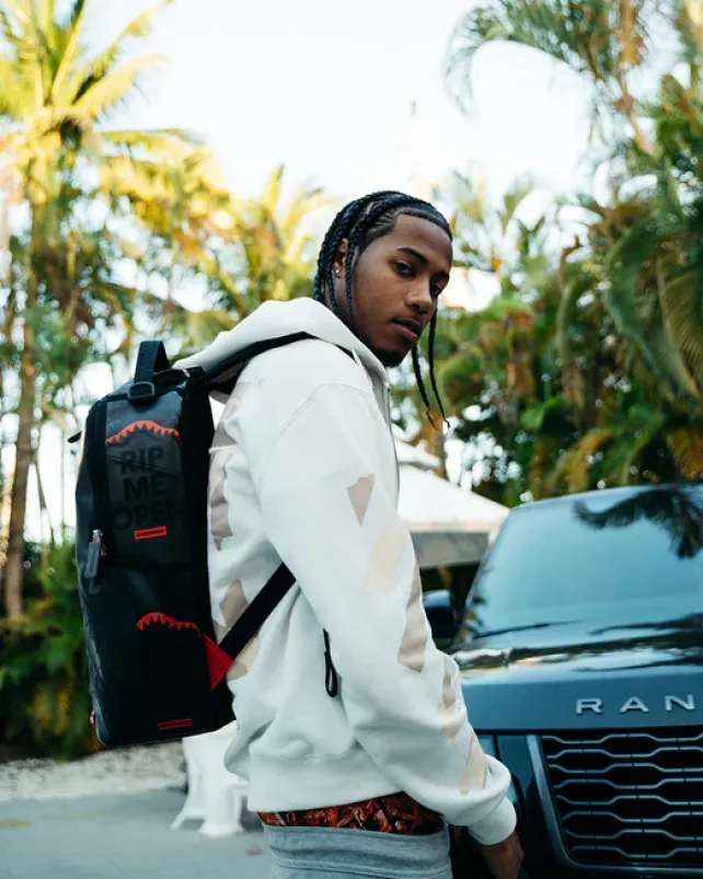 BACKPACKS>SPRAYGROUND RIP ME OPEN BACKPACK (FROSTED TRANSPARENT)