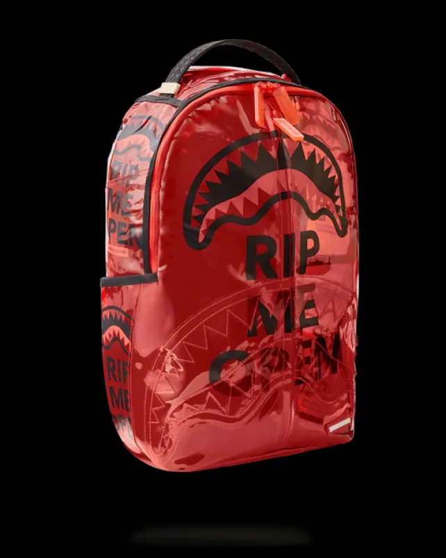 BACKPACKS>SPRAYGROUND RIP ME OPEN (RED) (VINYL)