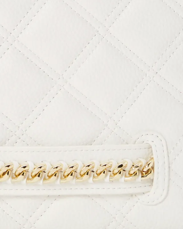 CROSSOVER CLUTCHES>SPRAYGROUND RIVIERA LE BLANC GOLD CHAIN SHARK CROSSOVER CLUTCH