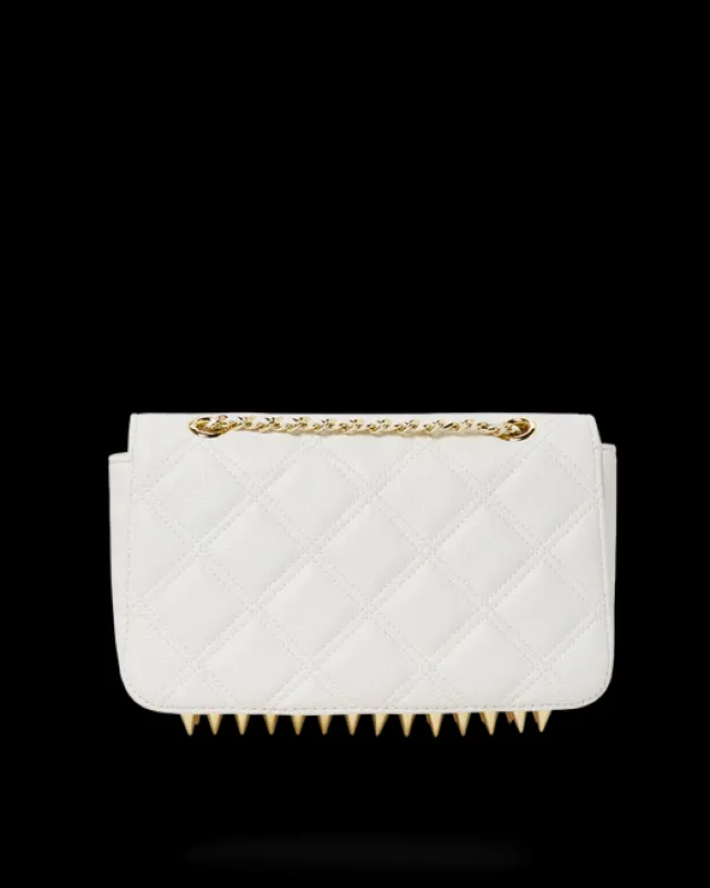 HANDBAGS>SPRAYGROUND RIVIERA LE BLANC GOLD CHAIN SHARK HANDBAG