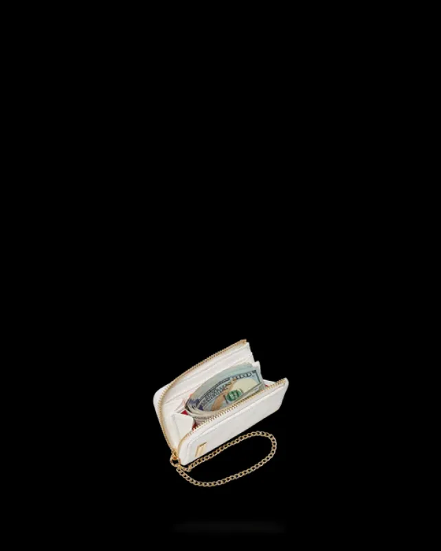 WALLETS>SPRAYGROUND RIVIERA LE BLANC GOLD CHAIN SHARK WALLET
