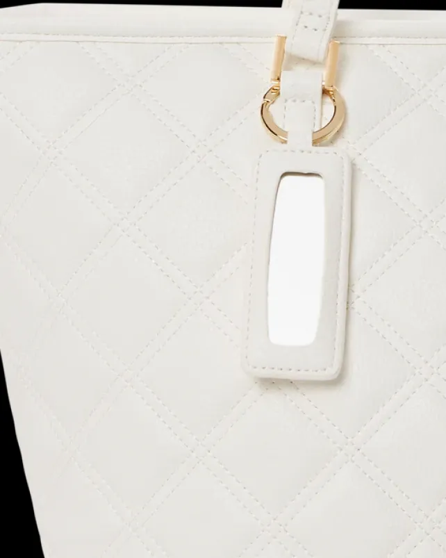 TOTES|HANDBAGS>SPRAYGROUND RIVIERA LE BLANC GOLD CHAIN SHARK TOTE
