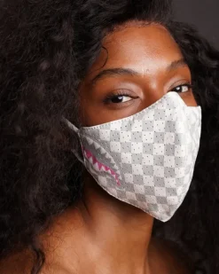 FACE MASKS>SPRAYGROUND ROSE ALL DAY VEGAN LEATHER FACE MASK