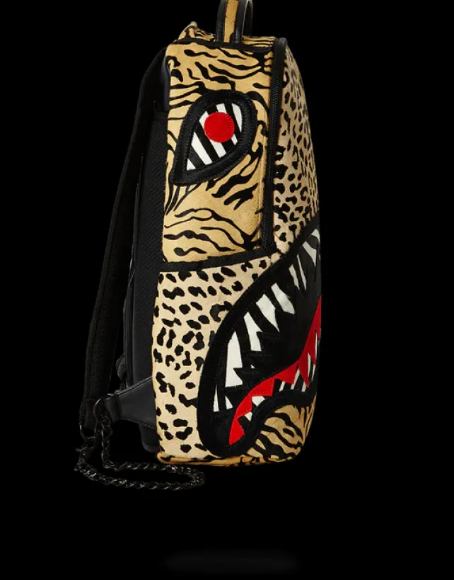 BACKPACKS>SPRAYGROUND SAFARI SHARK (PONY HAIR/LEATHER) LIMITED TO 50 PCS