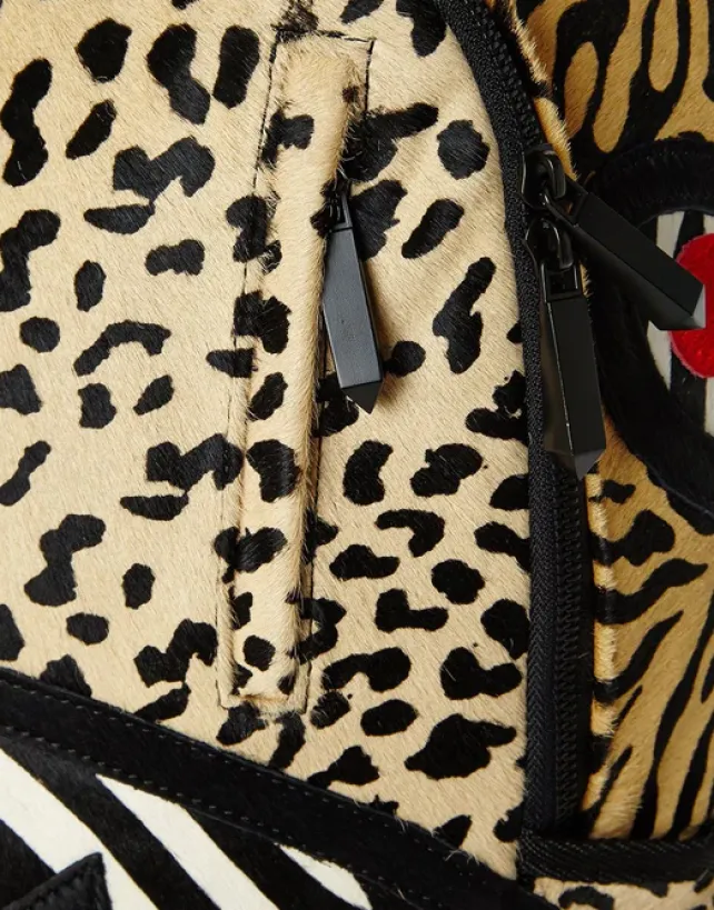 BACKPACKS>SPRAYGROUND SAFARI SHARK (PONY HAIR/LEATHER) LIMITED TO 50 PCS