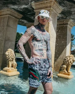 SWIMWEAR>SPRAYGROUND SCRIBBLE SHARK SHOTO SWIM TRUNKS