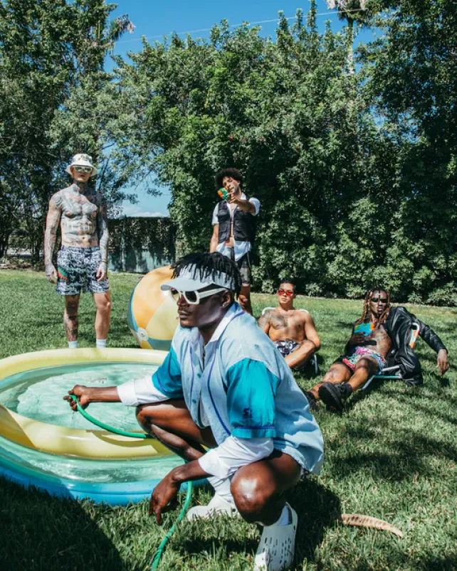 SWIMWEAR>SPRAYGROUND SCRIBBLE SHARK SHOTO SWIM TRUNKS