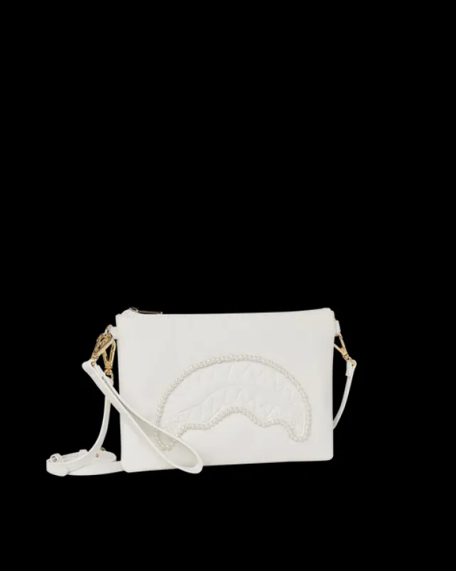 CROSSOVER CLUTCHES>SPRAYGROUND SECRET LIFE OF PEARLS CROSSOVER CLUTCH