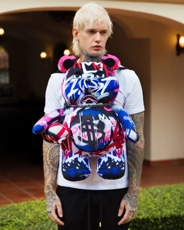 TEDDY BEAR BACKPACKS|BACKPACKS>SPRAYGROUND SHARK ATELIER MONEYBEAR TEDDYBEAR BACKPACK