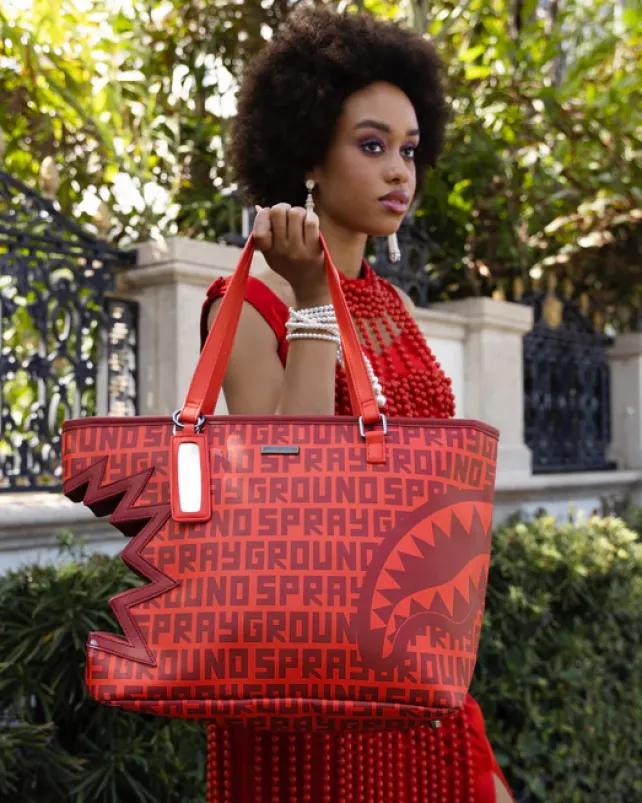 TOTES>SPRAYGROUND SHARK BITE INFARED TOTE