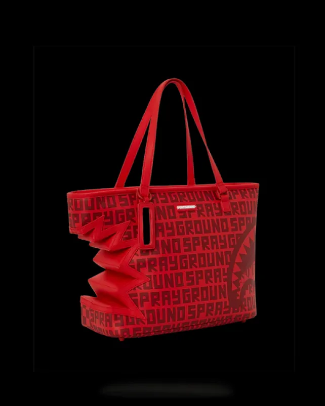 TOTES>SPRAYGROUND SHARK BITE INFARED TOTE